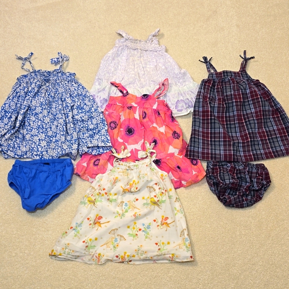 Bundle 5 Baby Gap 18-24M Girl Spaghetti Strap Sundresses